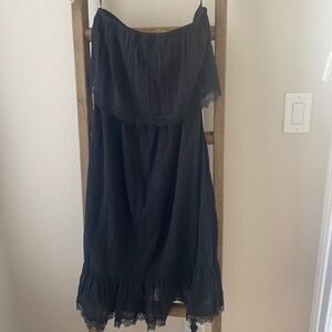 NWT black express strapless dress